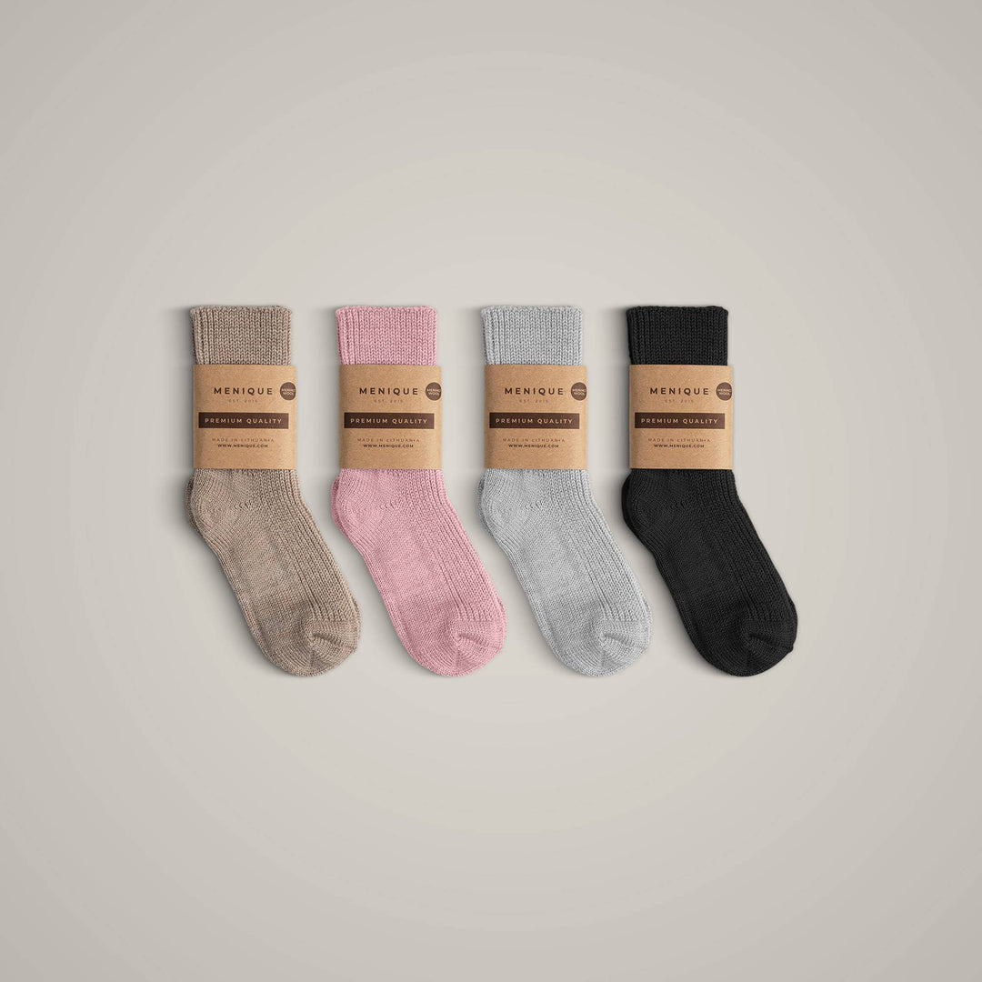 Menique Kids' Merino Thick Rib Socks