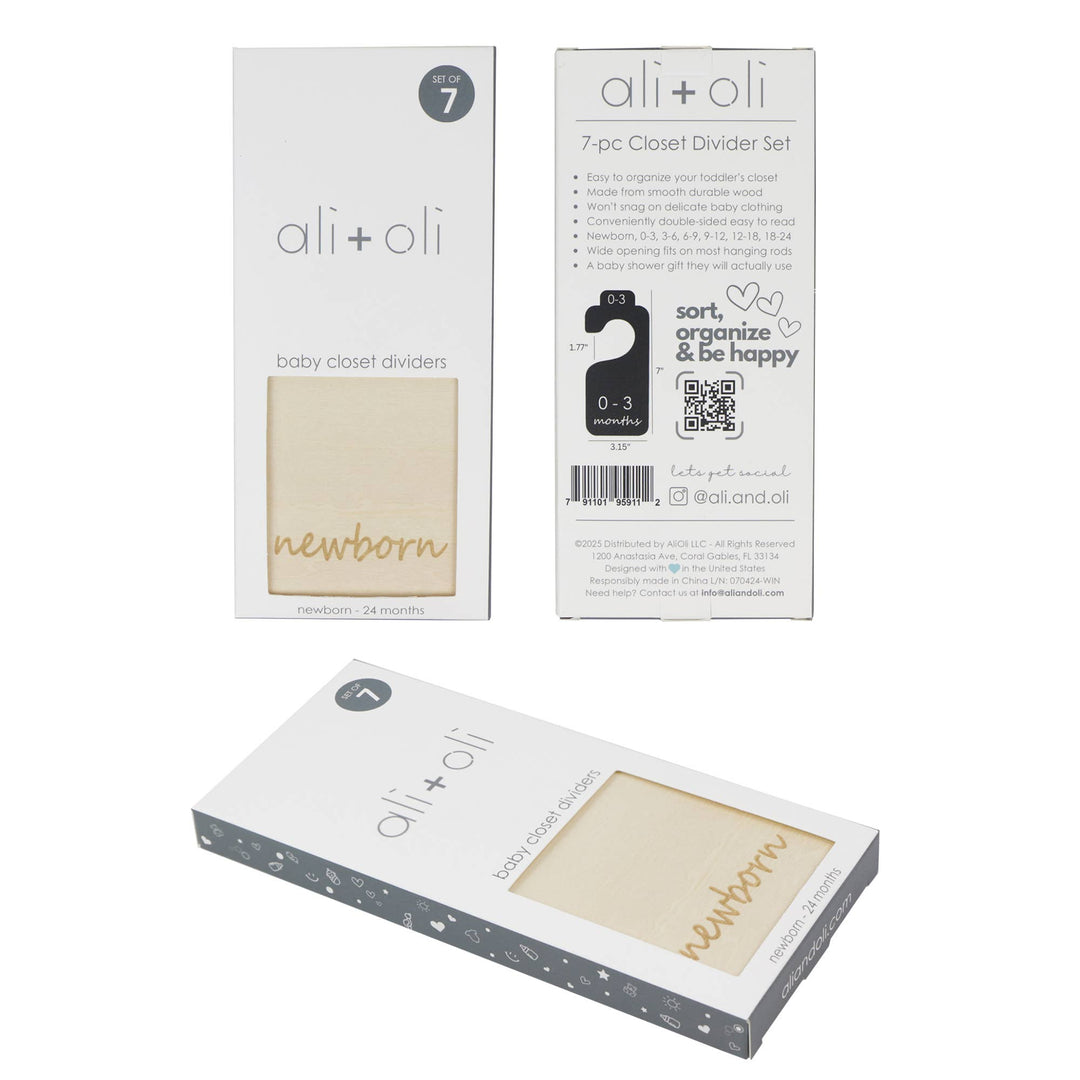 Ali + Oli Baby Closet Size Dividers & Organizer – Newborn To 24 Months