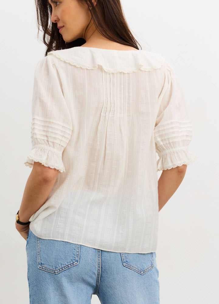 Hatch Collection The Lou Lou Nursing Blouse - Vanilla