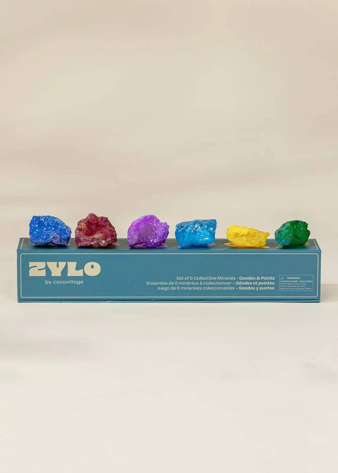 Coco Village Set of 6 collectible Minerals - Geodes & Points