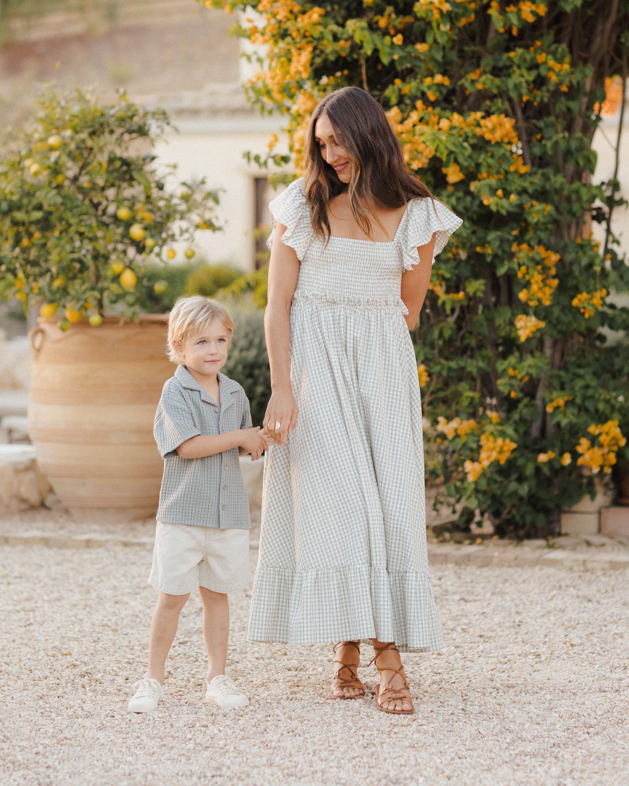 Rylee + Cru Women's Francesca Dress - Eucalyptus Gingham