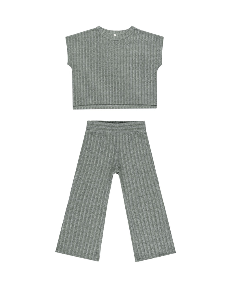 Rylee + Cru Cozy Rib Knit Set - Eucalyptus