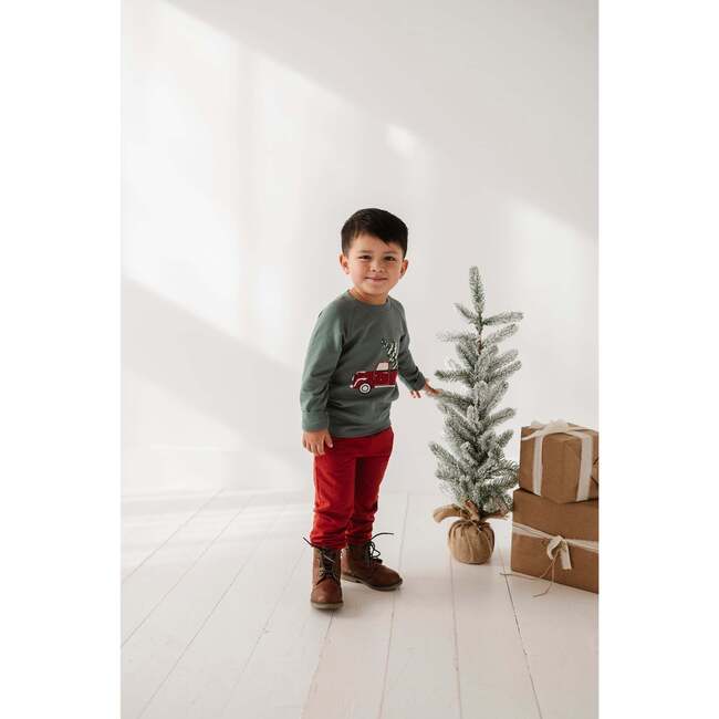 Babysprouts Raglan Sweatshirt - Holiday Truck