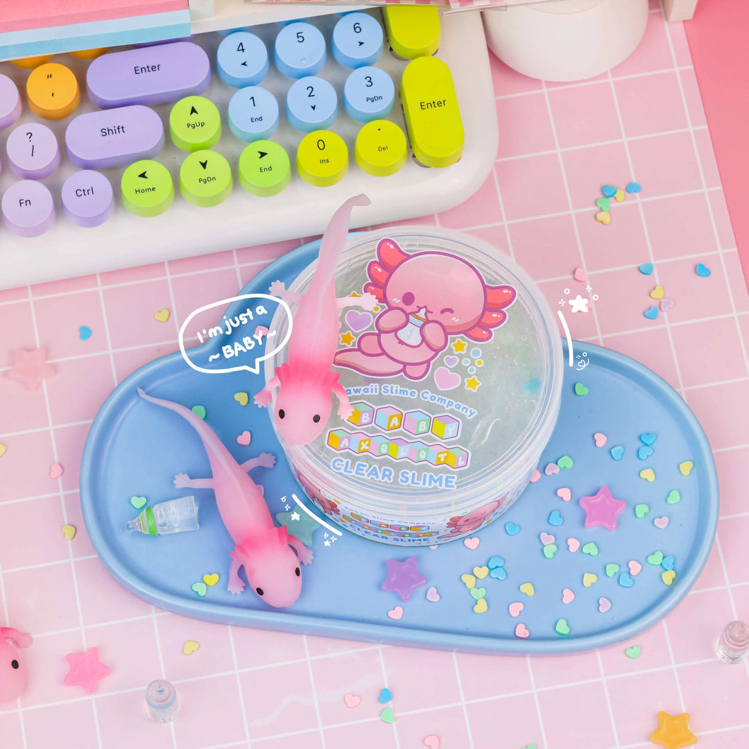 Kawaii Slime Company Baby Axolotl Clear Slime