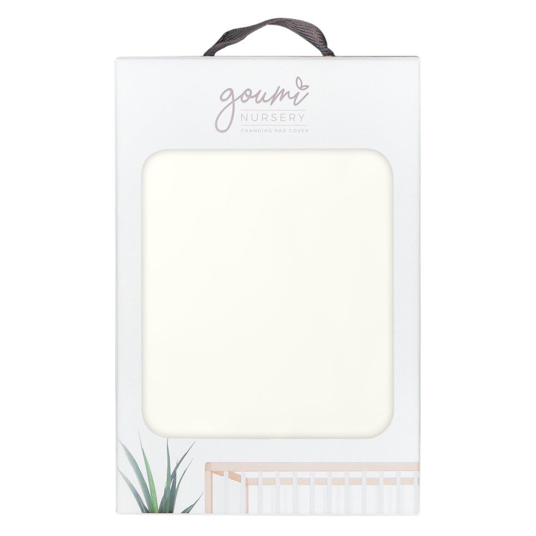Goumi Viscose + Organic Cotton Changing Pad Cover - Cloud