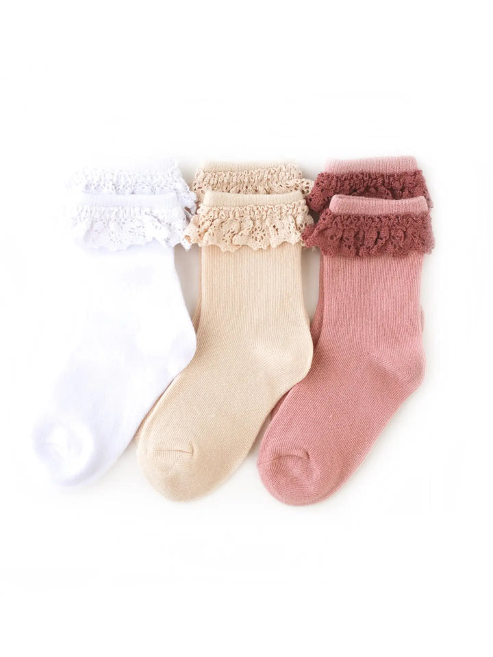 Little Stocking Co Lace Midi Sock 3 Pack