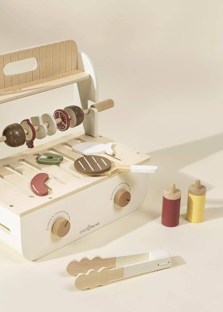 Coco Village Wooden Barbecue Playset and Accessories