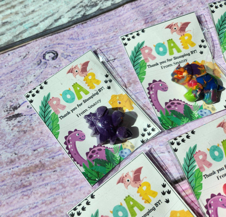 Snazzy Crayons - Dinosaur Mini Party Favors Dinosaur Crayons