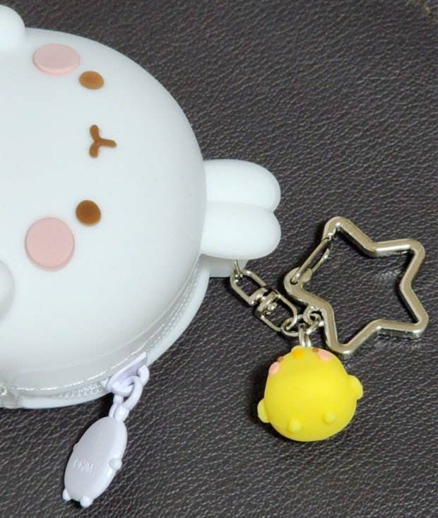 Molang Silicone Zipper Pouch – Soft Coin Purse with Charm