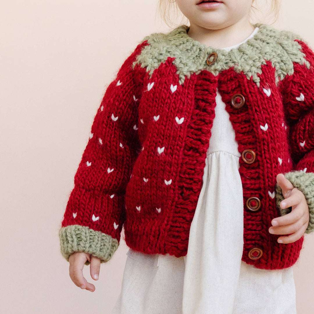 The Blueberry Hill Strawberry Cardigan