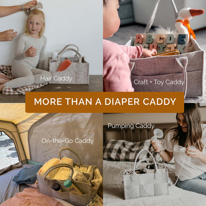 Parker Baby Co. Diaper Caddy - Peppercorn