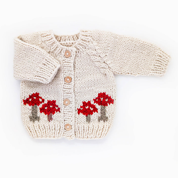 Huggalugs Mushroom Natural Cardigan Sweater Baby & Toddler