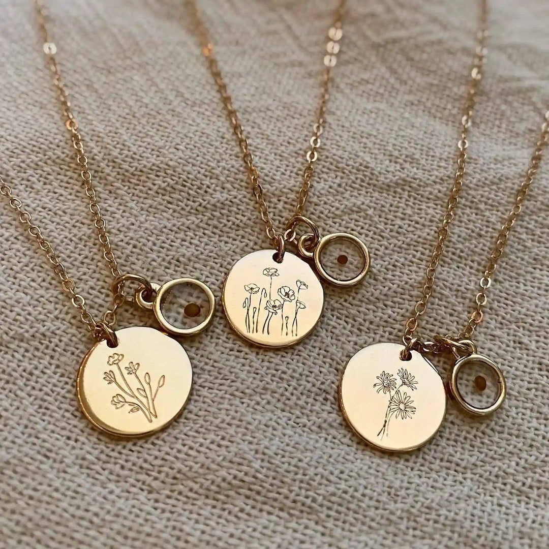 Mauve Jewelry Co. Poppy Necklace with Mustard Seed