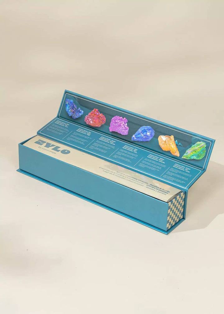 Coco Village Set of 6 collectible Minerals - Geodes & Points