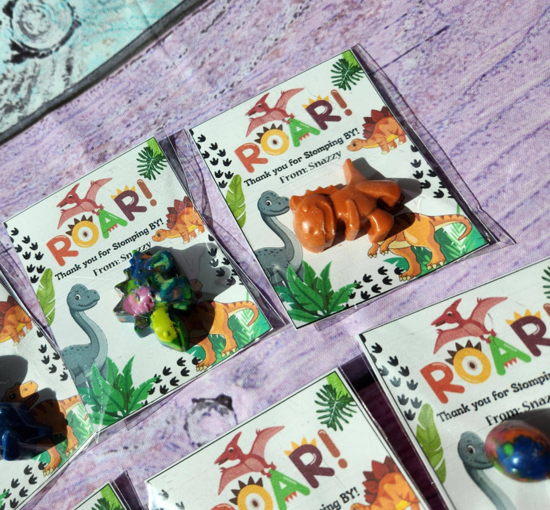 Snazzy Crayons - Dinosaur Mini Party Favors Dinosaur Crayons