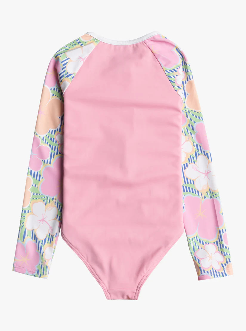 Roxy Tiny Flower Long Sleeve Front-Zip Swimsuit