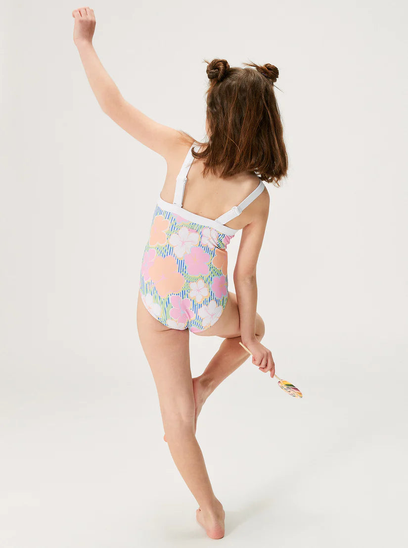 Roxy Girls Tiny Flower One Piece Swimsuit
