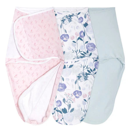 Aden + Anais Essentials Easy Swaddle Wrap Quick Change 3 pack - Flowers Bloom