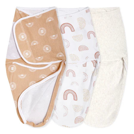 Aden + Anais Essentials Easy Swaddle Wrap Quick Change 3 pack - Keep Rising