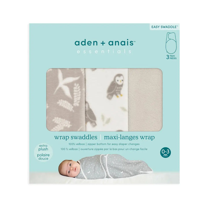 Aden + Anais Wrap Swaddles - Rockland Marsh Minky 3 Pack