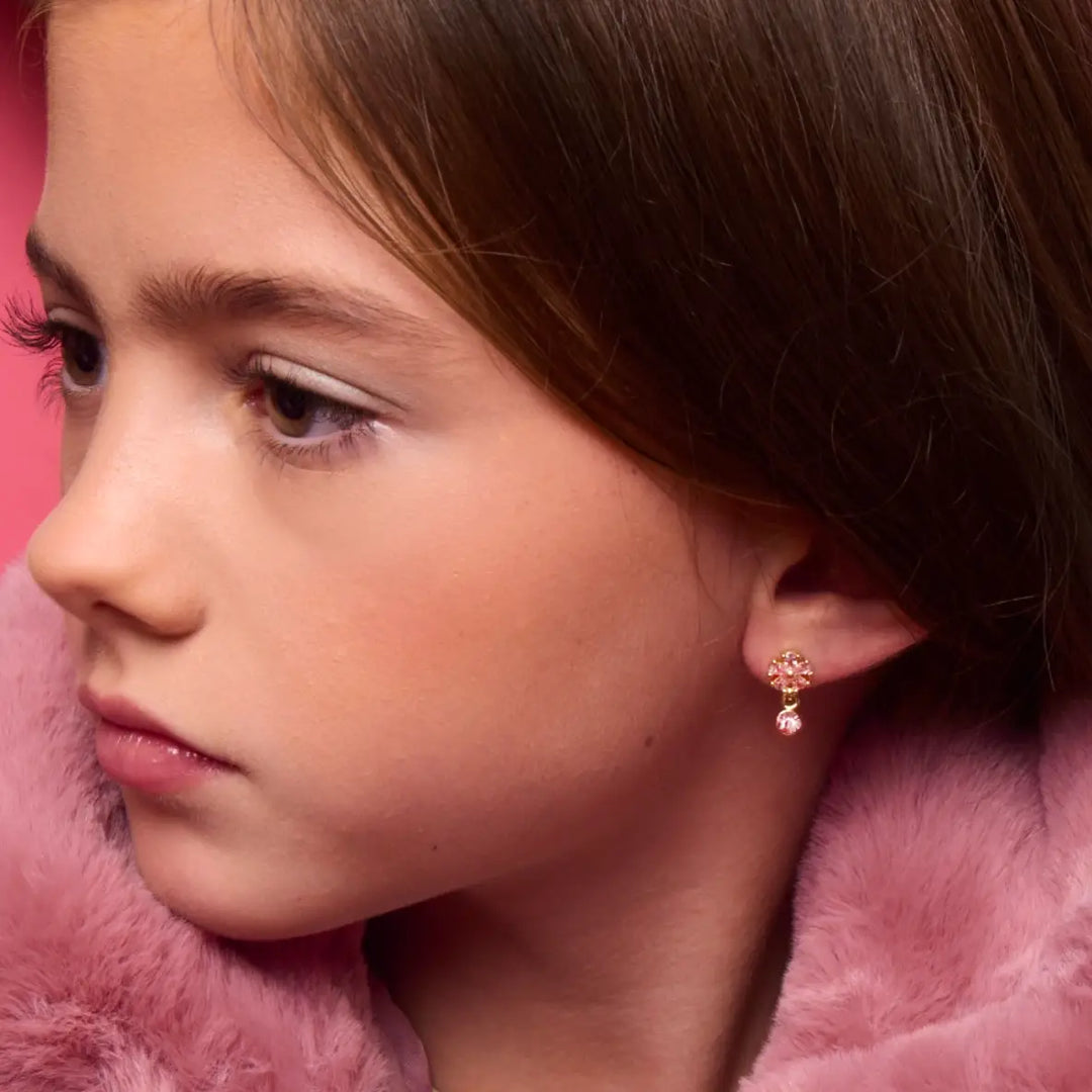 Girl Nation Little Luxe Flower Drop Earrings