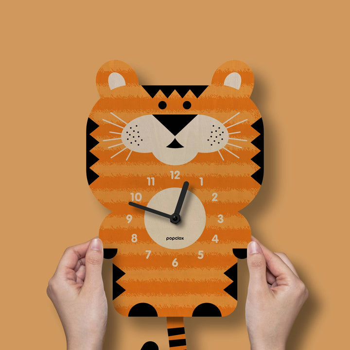 Popclox Tiger Pendulum Clock - Wood