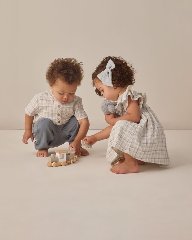 Quincy Mae Alina Dress - Blue Plaid