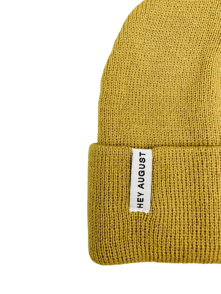 Hey August Knit Cuff Beanie - Ochre 