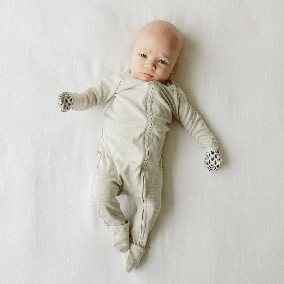 Goumi Grow With You Footie + Snug Fit - Storm Gray