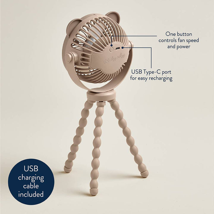 Itzy Ritzy Itzy Breeze 3-Speed Stroller Fan™ - Taupe