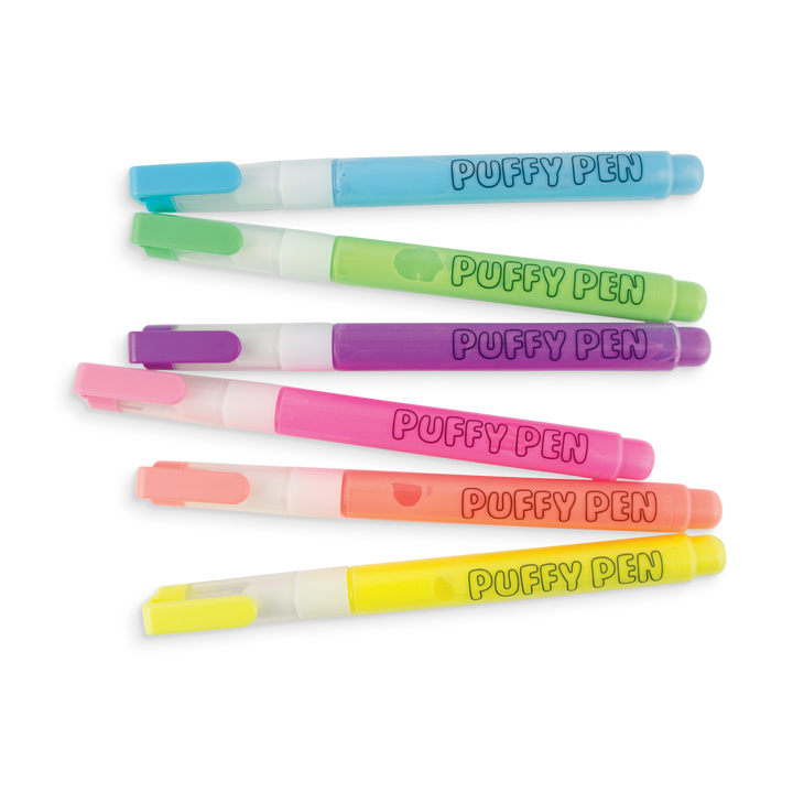 Ooly Magic Puffy Neon Pens - Set of 6