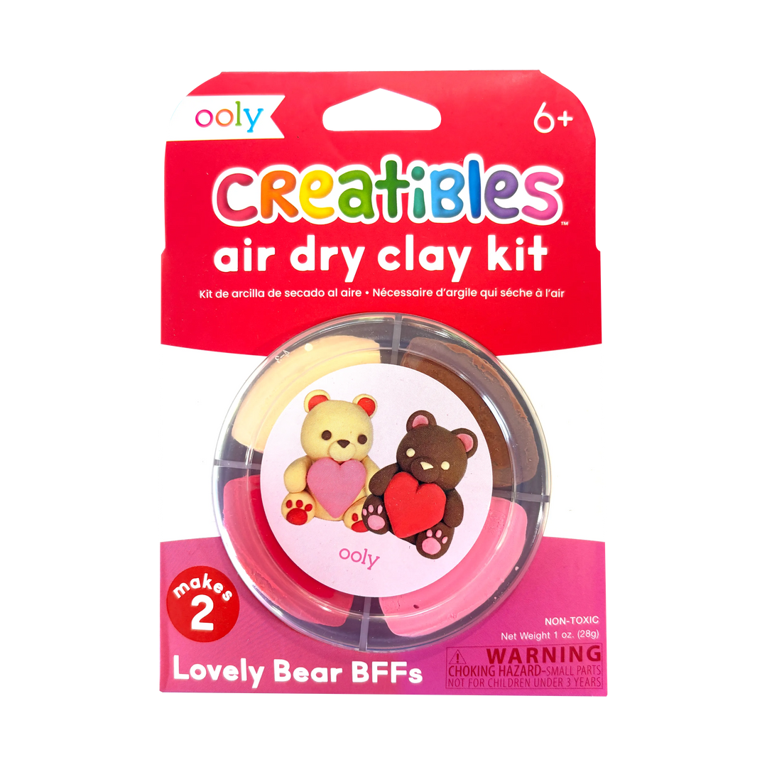 Ooly Creatibles Air Dry Clay BFFs Kit - Lovely Bears (Set of 4 Colors)