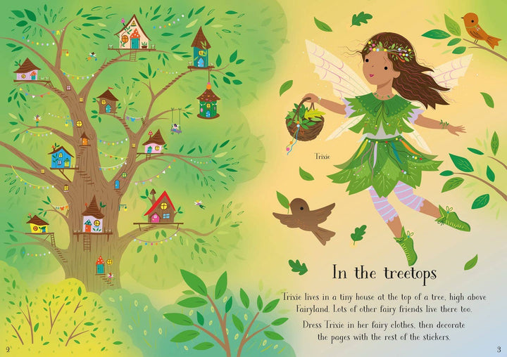 Usborne Little Sticker Dolly Dressing Treetop Fairies