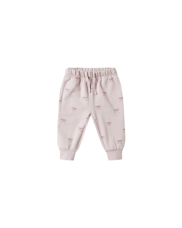 Quincy Mae Relaxed Fleece Sweatpant - Bows