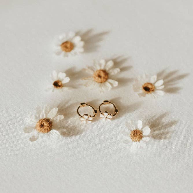 Mauve Jewelry Co. Flower Mini Hoops