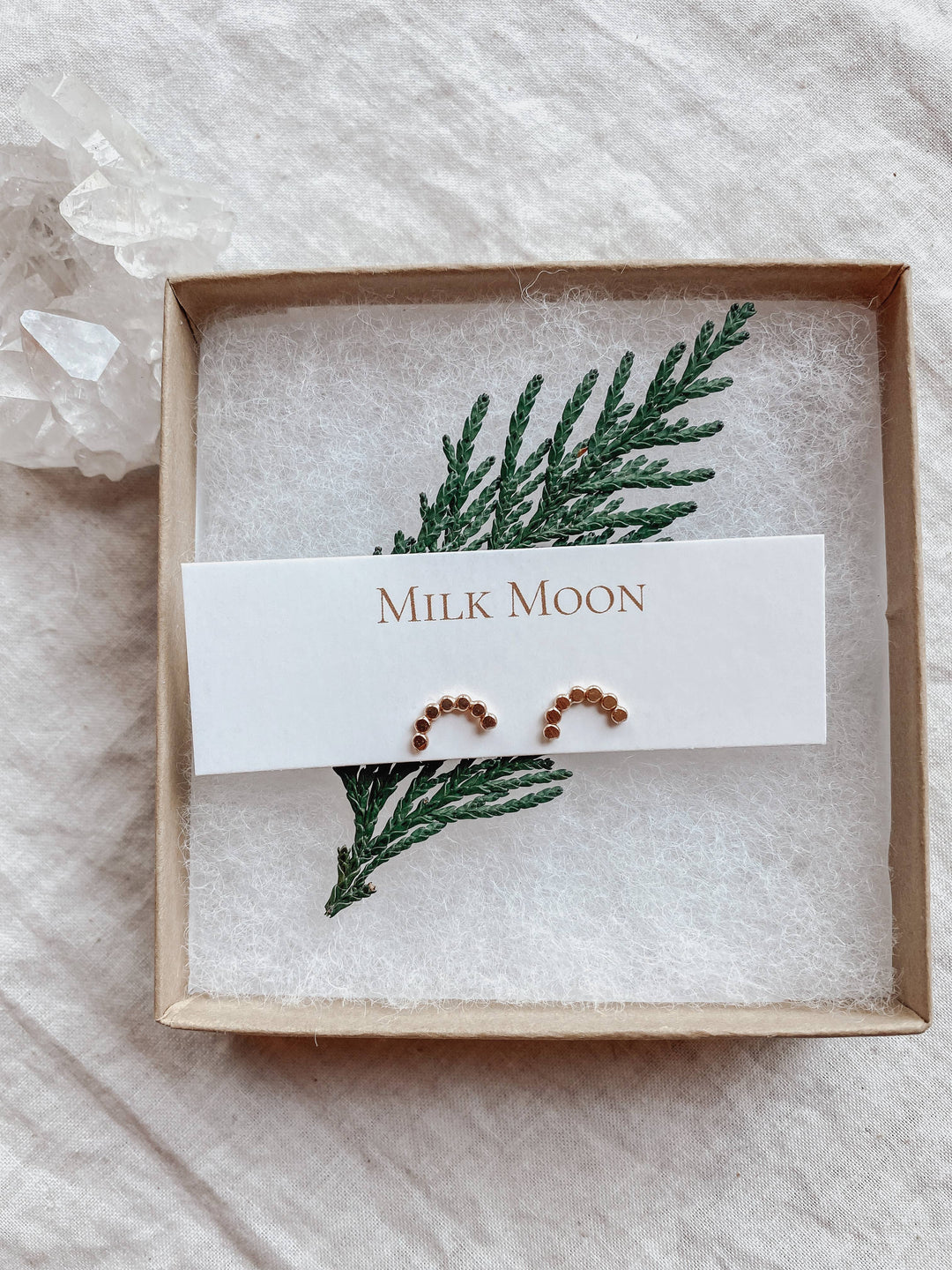 Milk Moon Golden Arch Studs