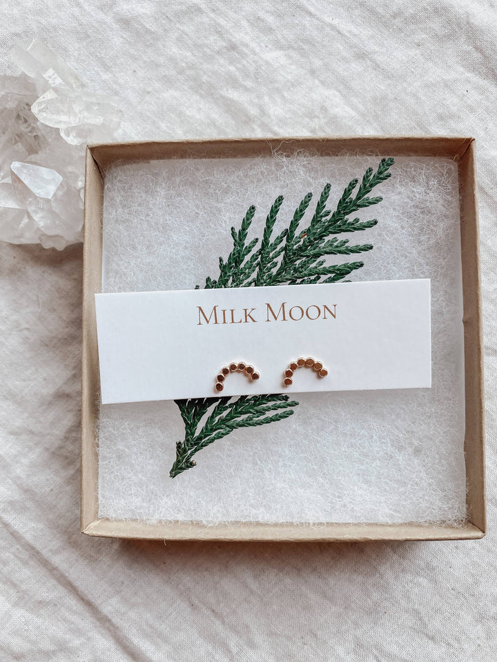 Milk Moon Golden Arch Studs