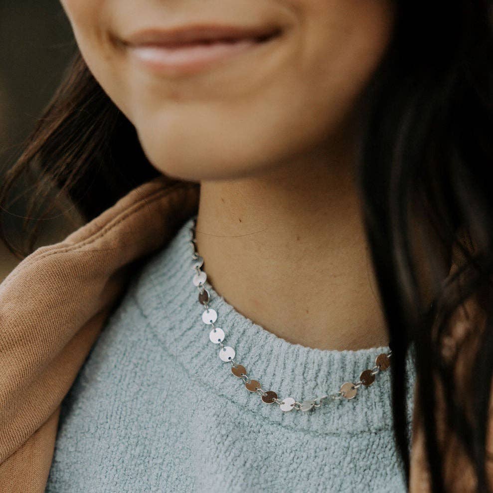 Mauve Jewelry Co. Chloe Gold Filled Coin Necklace