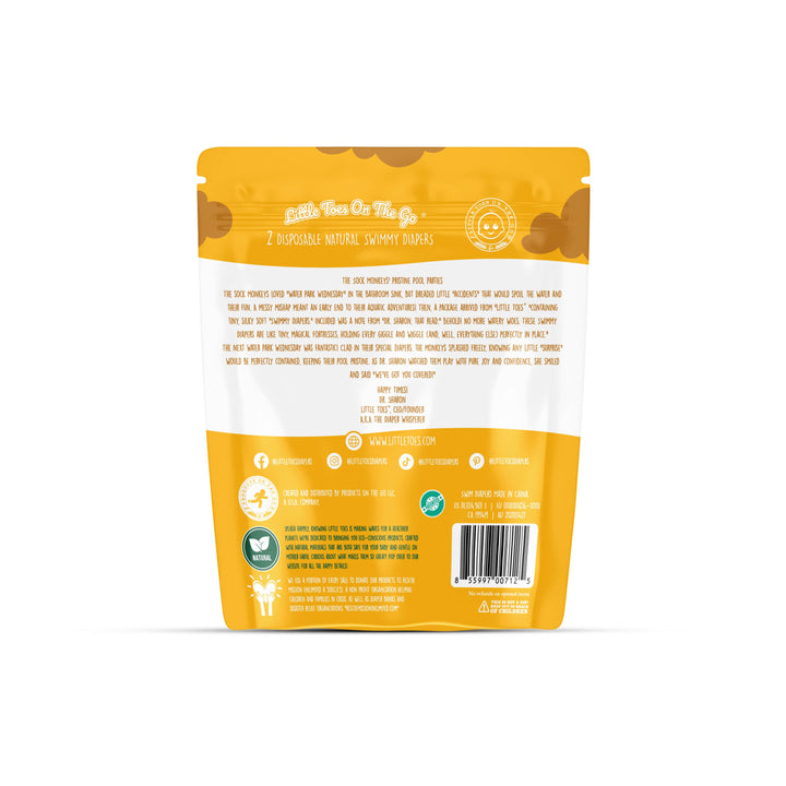 Little Toes On The Go Natural Swim Diapers 2-Pack - Medium