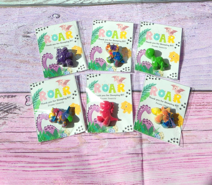 Snazzy Crayons - Dinosaur Mini Party Favors Dinosaur Crayons