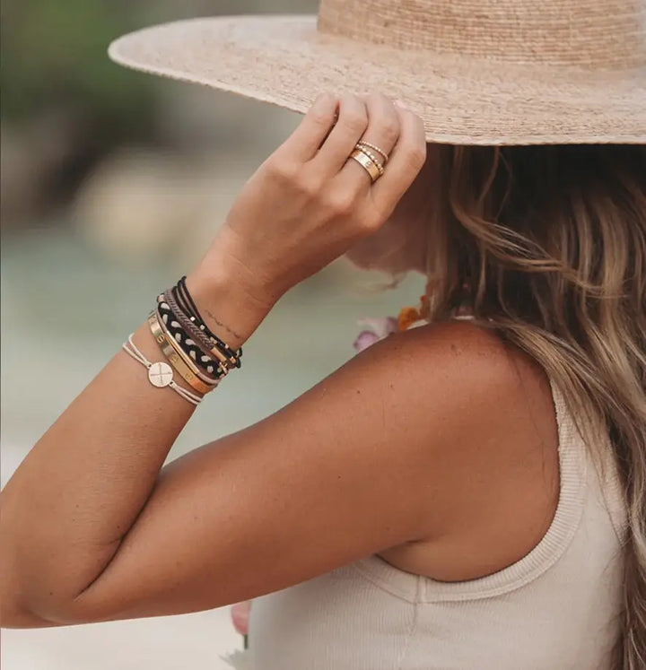 K'lani "Focus" Gold Arrow Charm Hair Tie Bracelets