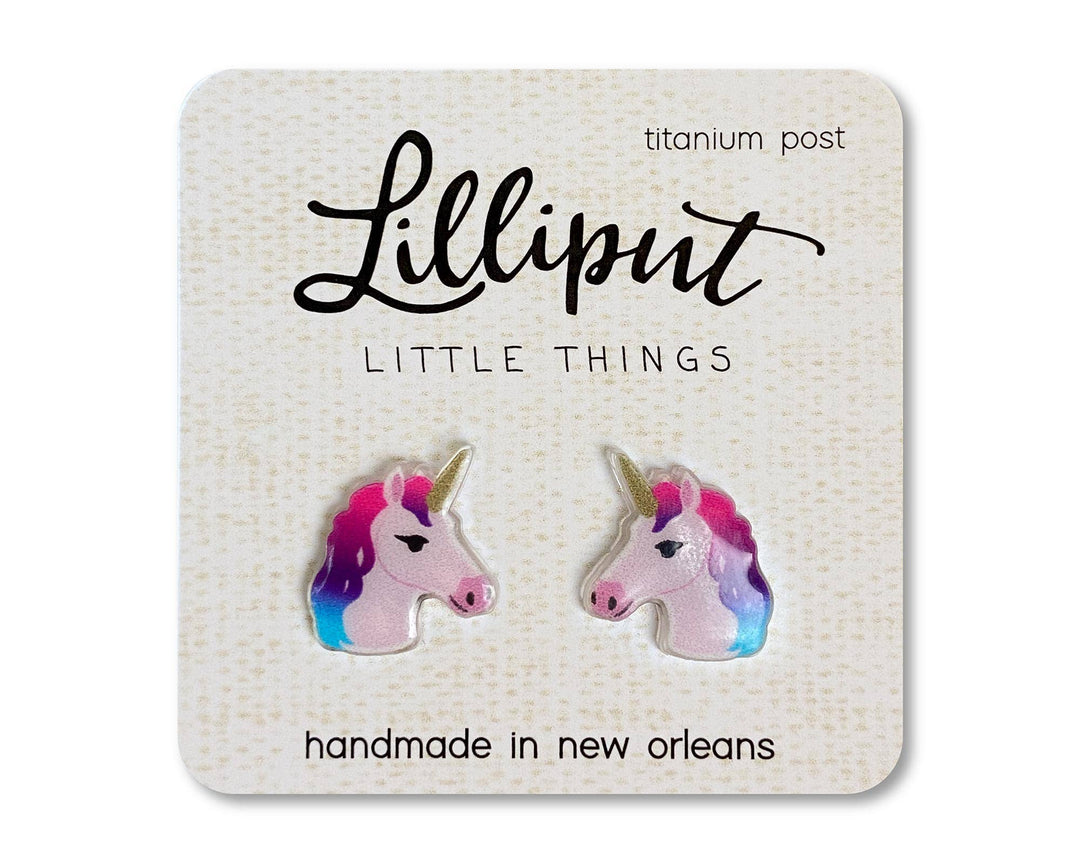 Lilliput Little Things Rainbow Unicorn Earrings