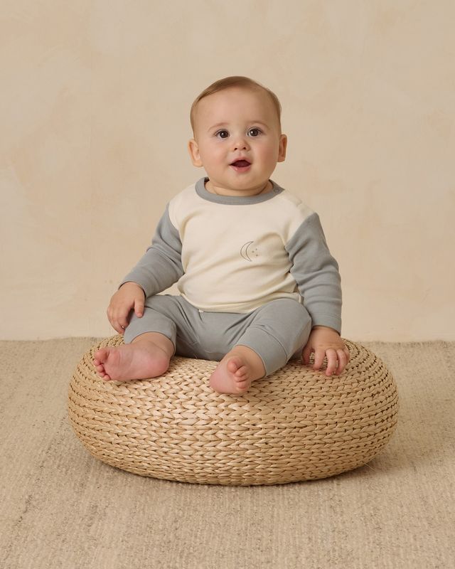 Quincy Mae Long Sleeve Raglan Tee - Moon