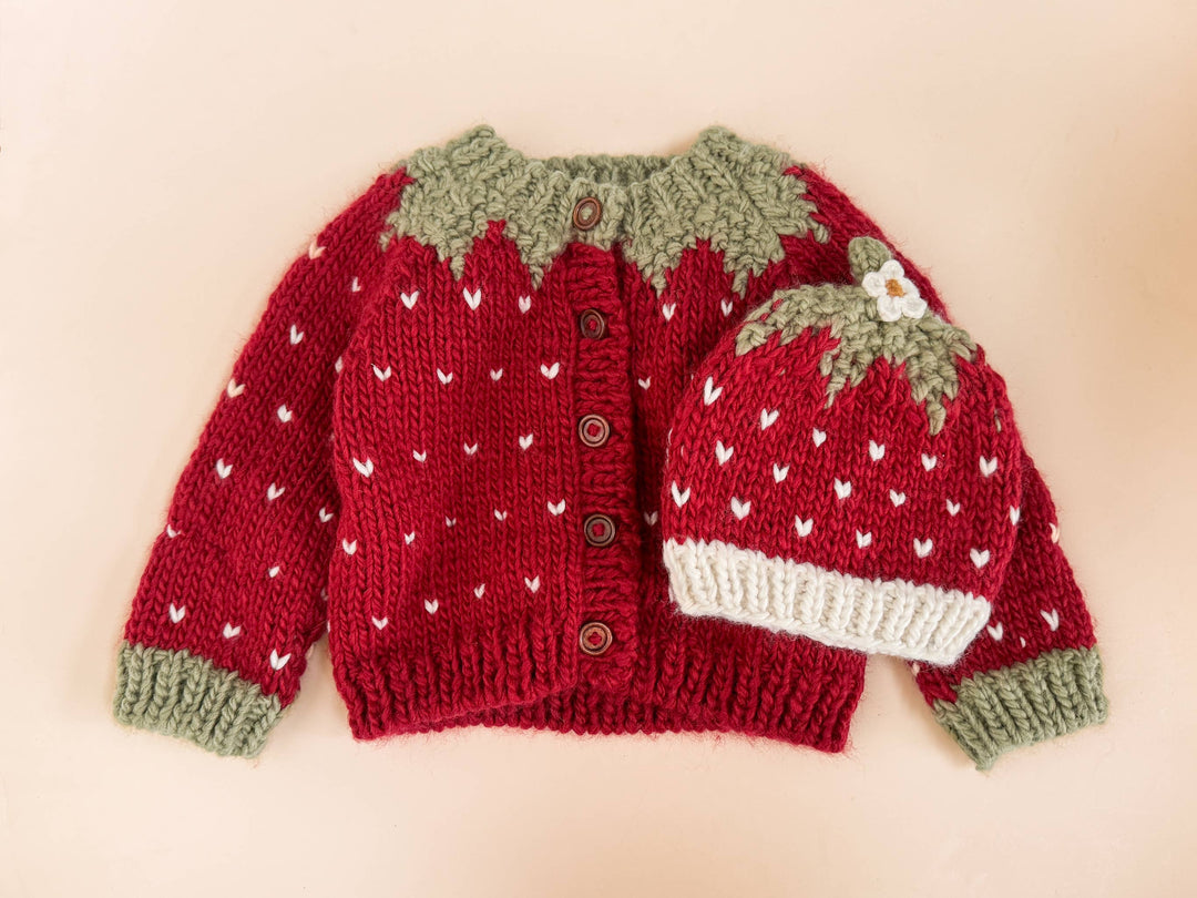 The Blueberry Hill Strawberry Cardigan