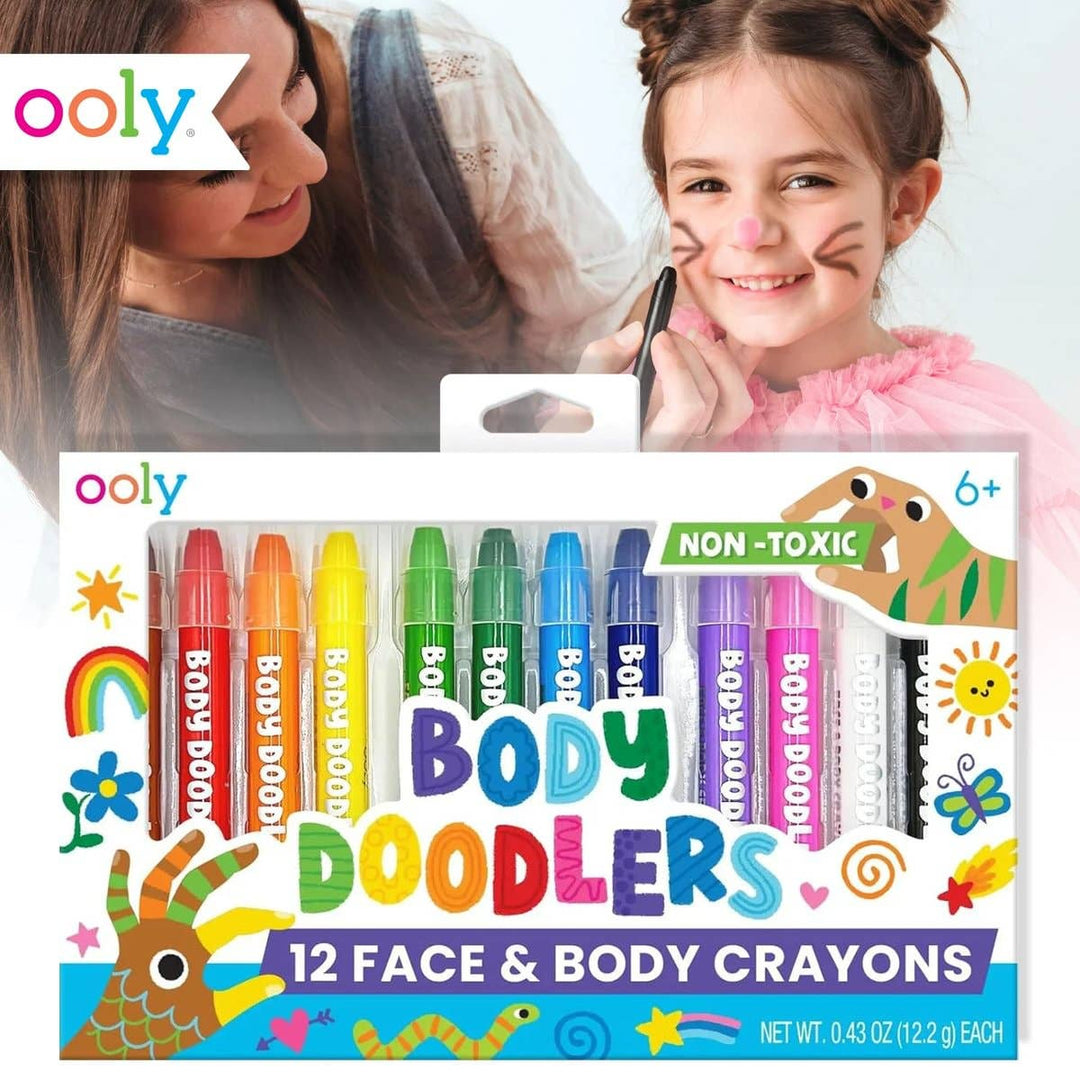 Ooly Body Doodlers Face & Body Crayons (Set of 12)