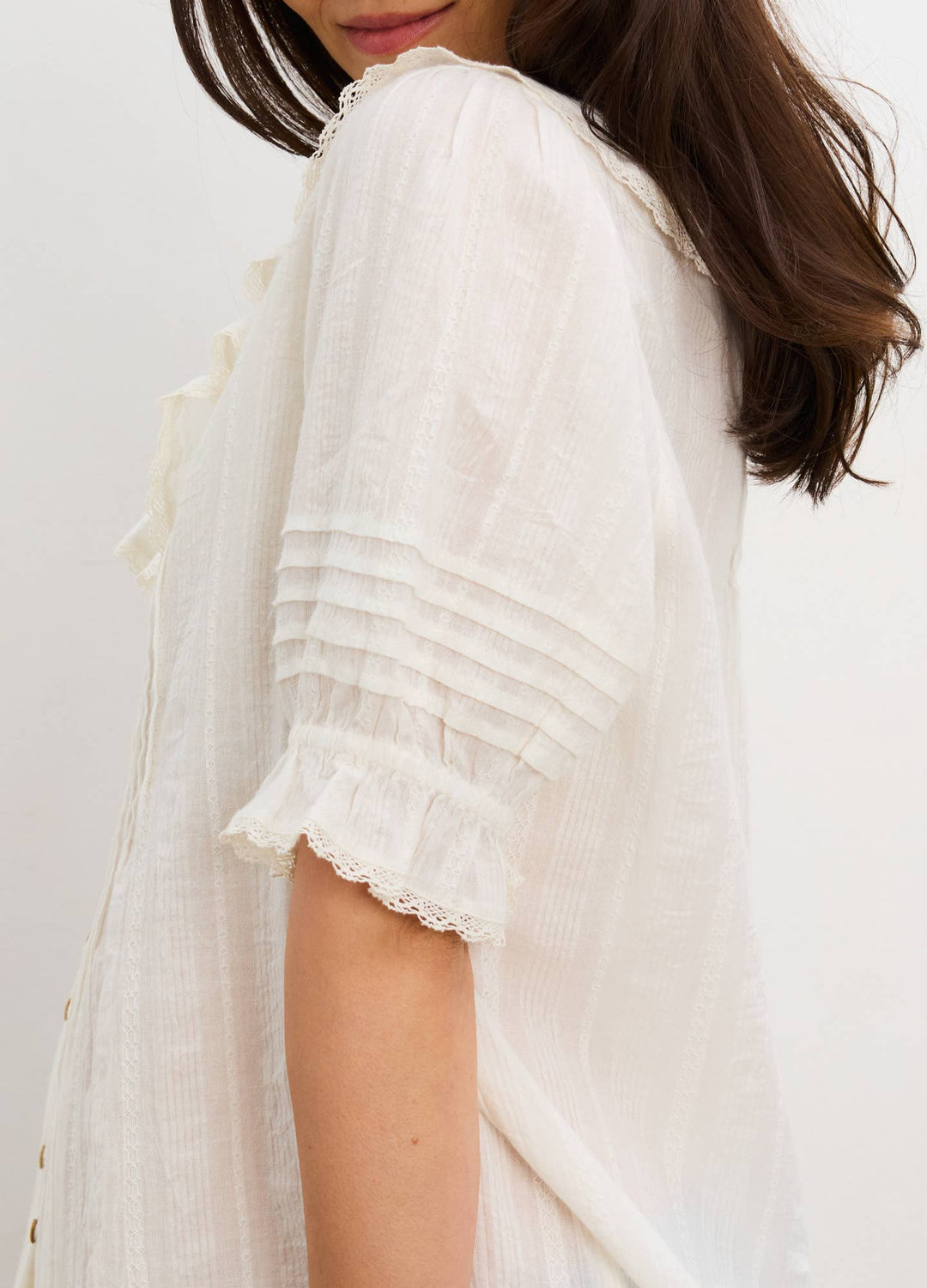 Hatch Collection The Lou Lou Nursing Blouse - Vanilla