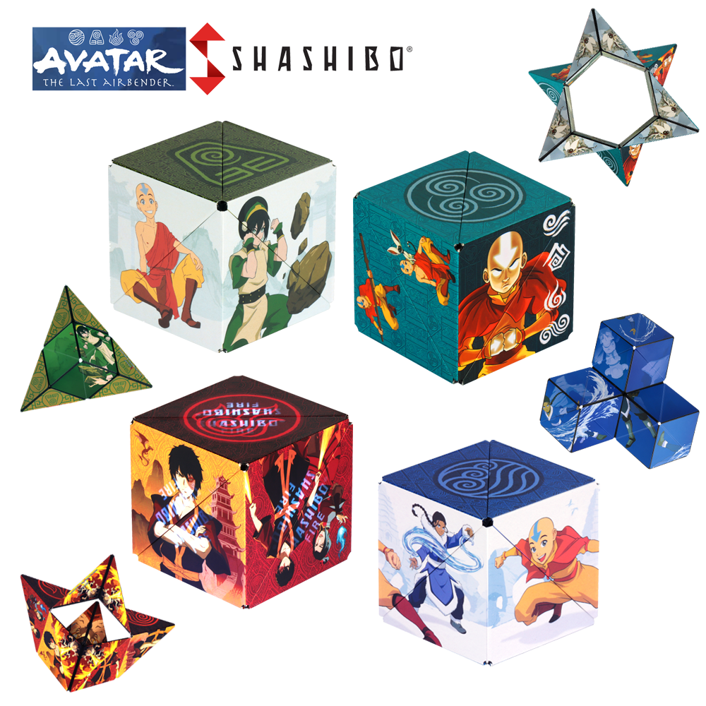 Shashibo Avatar Fire Magnetic Puzzle Cube