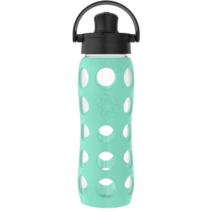 LifeFactory 22oz Glass Water Bottle Active Cap
