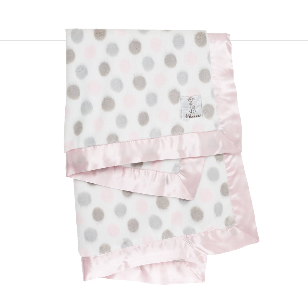 Little Giraffe Lux Dot Baby Blanket