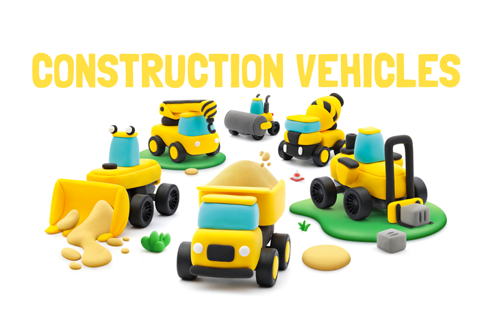 Fat Brain Toys Hey Clay - Construction Vehicles